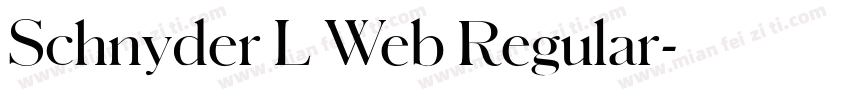 Schnyder L Web Regular字体转换